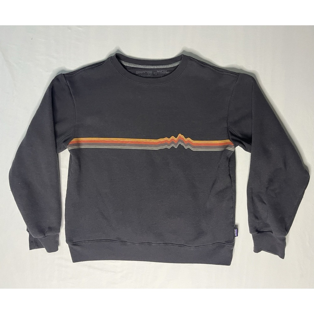 Paragonia Ridge Rise Pullover Sweatshirt Women's SZ Medium Gray Crew Long Sleeve